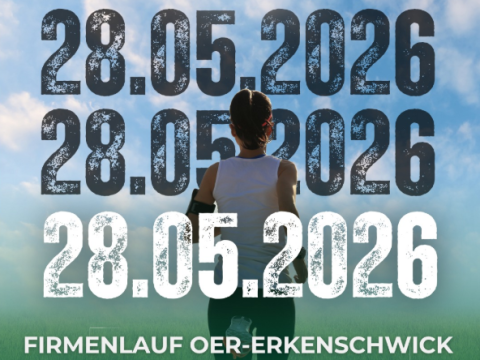 Plakat zum AOK-Firmenlauf Save the Date
